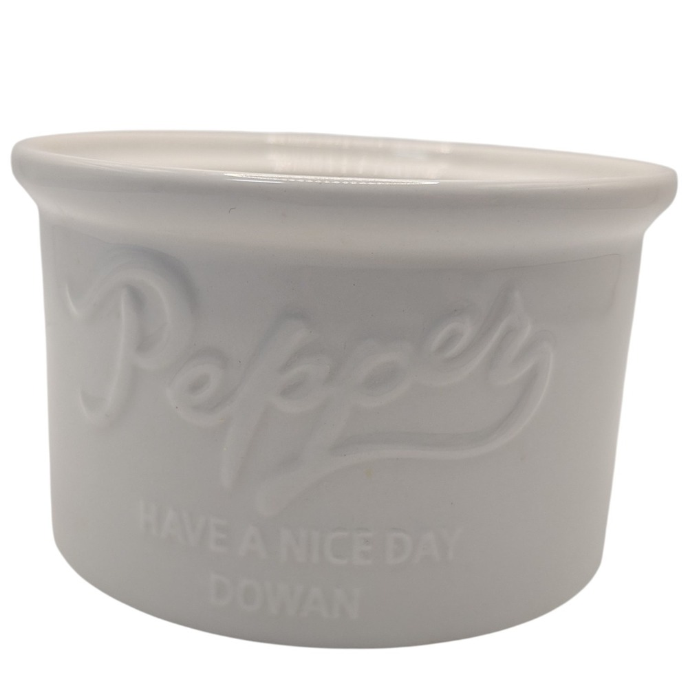 Dowan Pepper Cellar Condiments Crock Stacking‎ Eight Ounce NO Lid